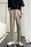 ins轻熟风新款男士锥形萝卜裤男士休闲纯色西裤绿K298-P75控108，男装西裤，电商A407