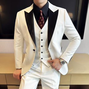 男士结婚礼服单排枪驳领西服修身新郎伴郎服单西A407/XZ341/P145图片