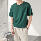 ins轻熟风高品质240克男士圆领微宽落肩T恤DT407-P25-灰色-控58，男装T恤，电商A407