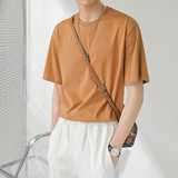ins轻熟风高品质240克男士圆领微宽落肩T恤DT407-P25-绿-控58，男装T恤，电商A407