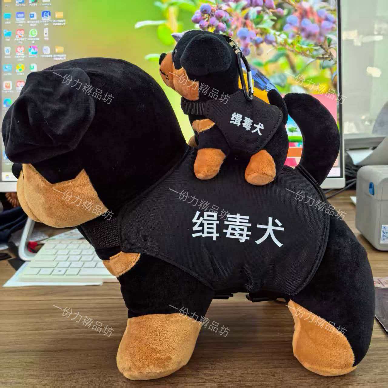 缉毒犬小狗毛绒玩具公仔禁毒布偶