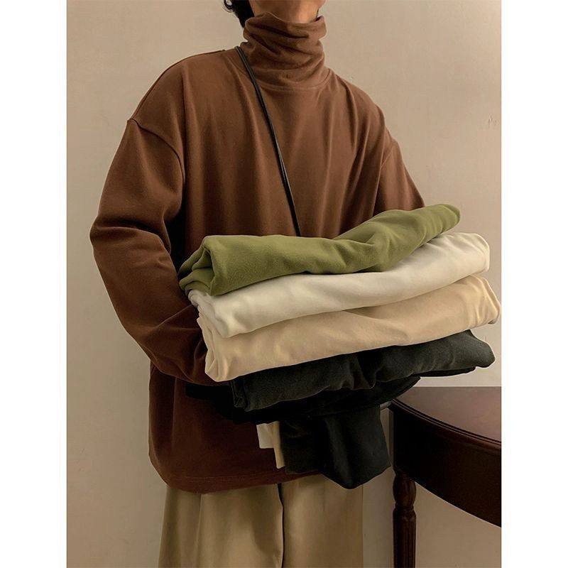 秋冬潮牌打底衫高领高街oversize男卫衣宽松新款日系休闲复古上衣,男装,卫衣,淘宝优惠券,粉丝福利购,淘宝优惠卷