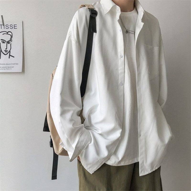 宽松外套百搭衣服休闲衬衫男气质