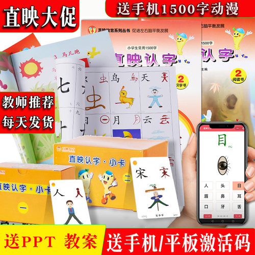 直映正版字卡儿童全套数学6岁