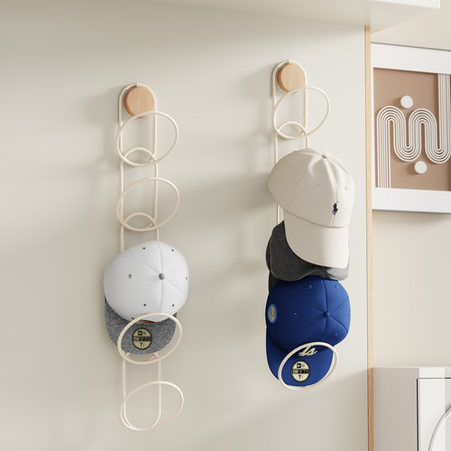 吸盘挂帽子收纳神器门后包包帽子展示架免打孔衣柜衣帽挂钩置物架