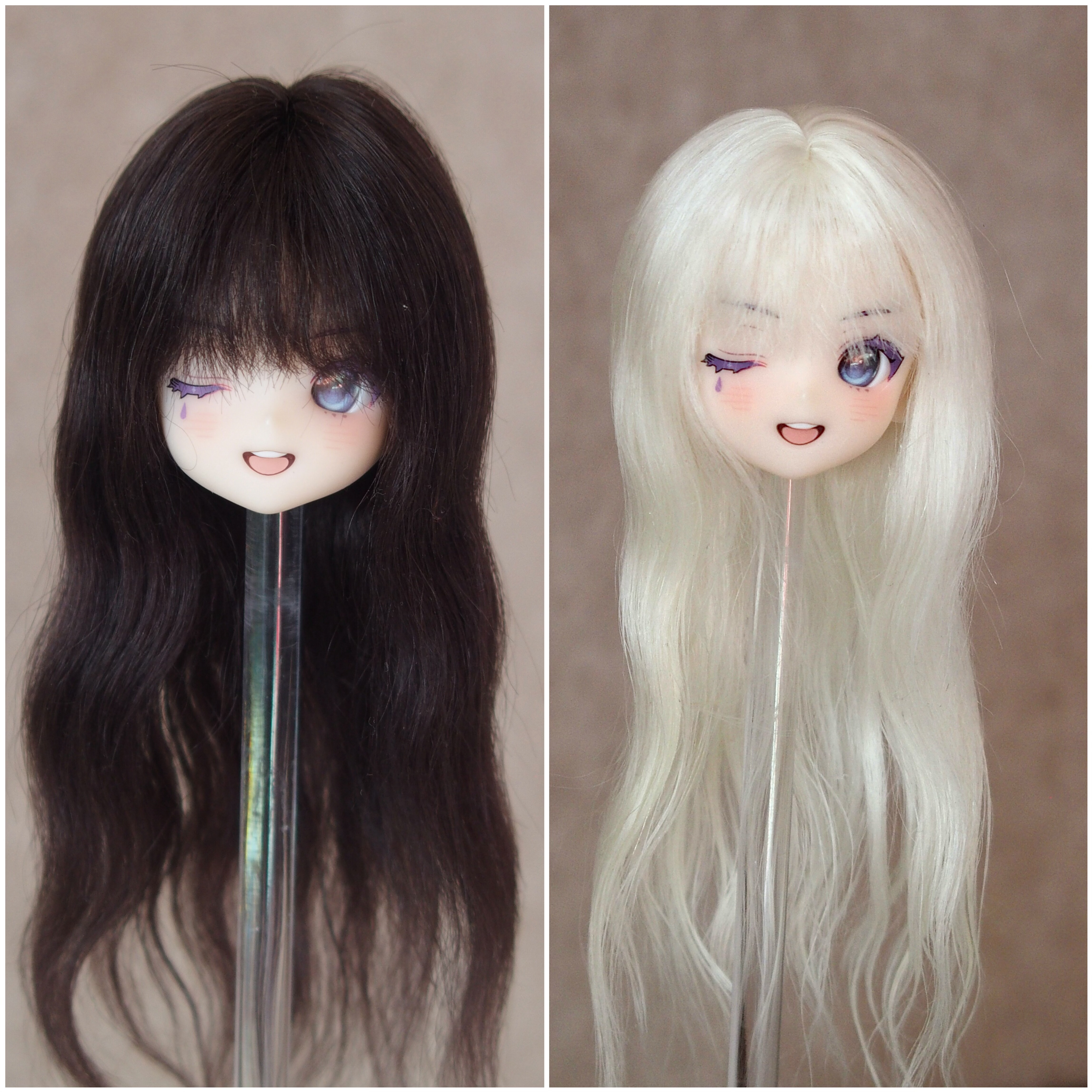 特六光魇双生 azone 未语集头围假发 bjd马海毛假发