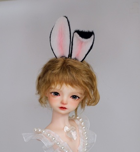 bjd娃用兽配发箍/头饰 竖耳兔耳朵 兔耳发箍 垂耳4分6分三分/mdd