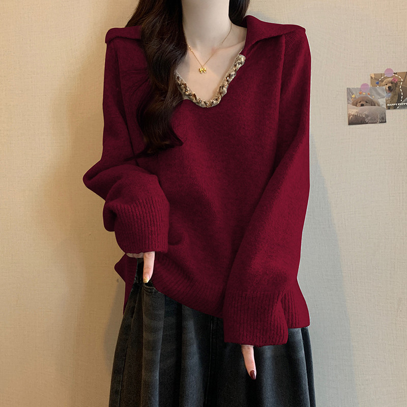 2026春季新款大码慵懒风针织衫女胖mm遮肉显瘦时尚百搭长袖毛衣潮,女装/女士精品,大码内搭,淘宝优惠券,粉丝福利购,淘宝优惠卷
