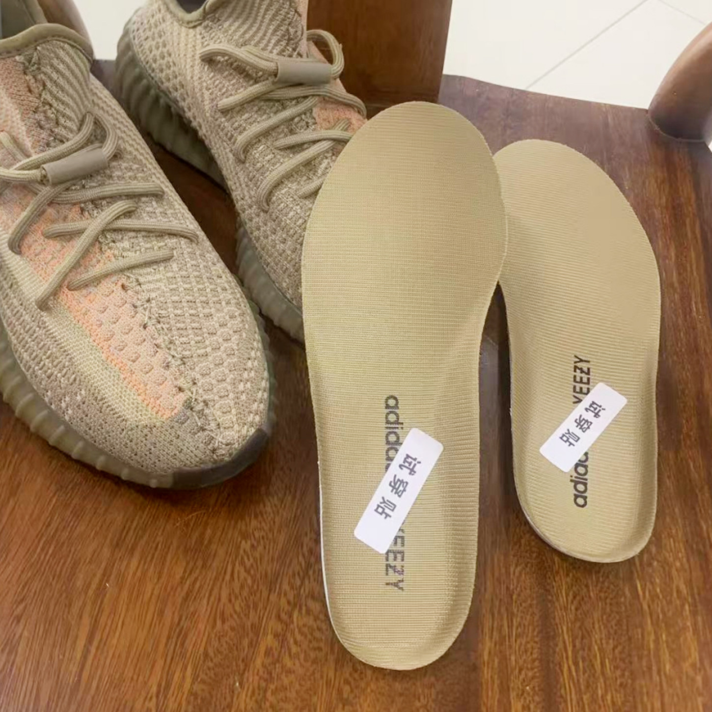 椰子350鞋垫原装男冰蓝美洲限定芝麻灰脏橙黑生胶白天使yeezy鞋垫
