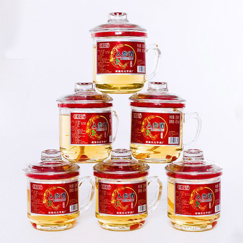 6瓶人参酒42度250ml/杯