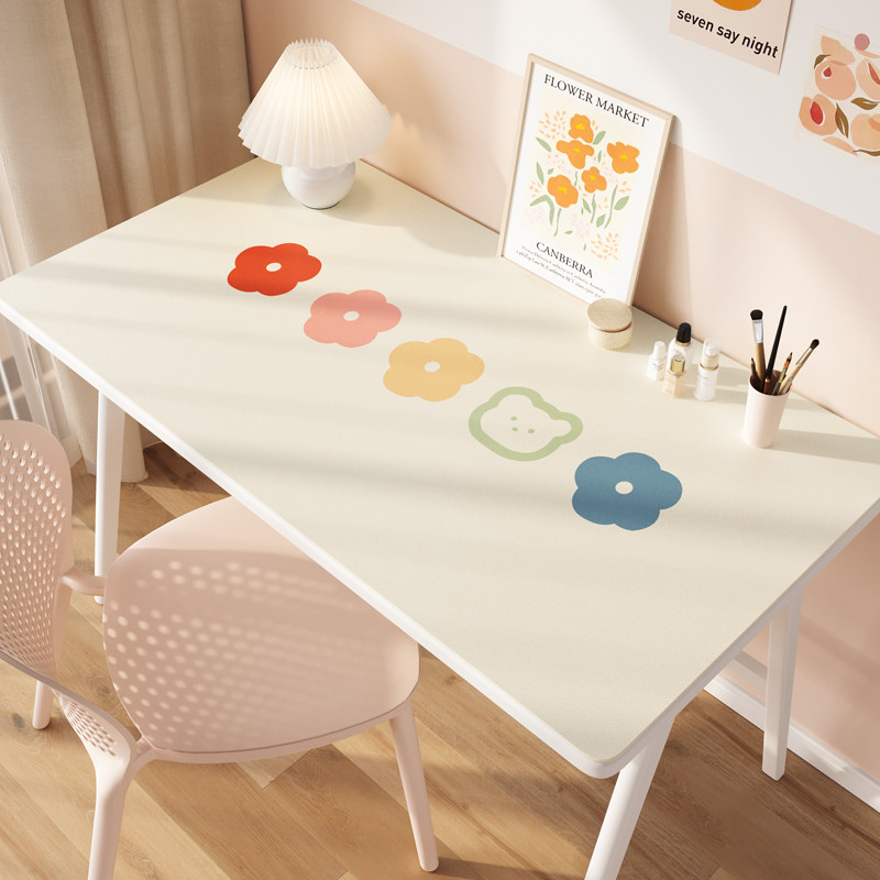 可爱学生学习桌梳妆台桌布小清新写字台防水pvc电脑桌面书桌垫子
