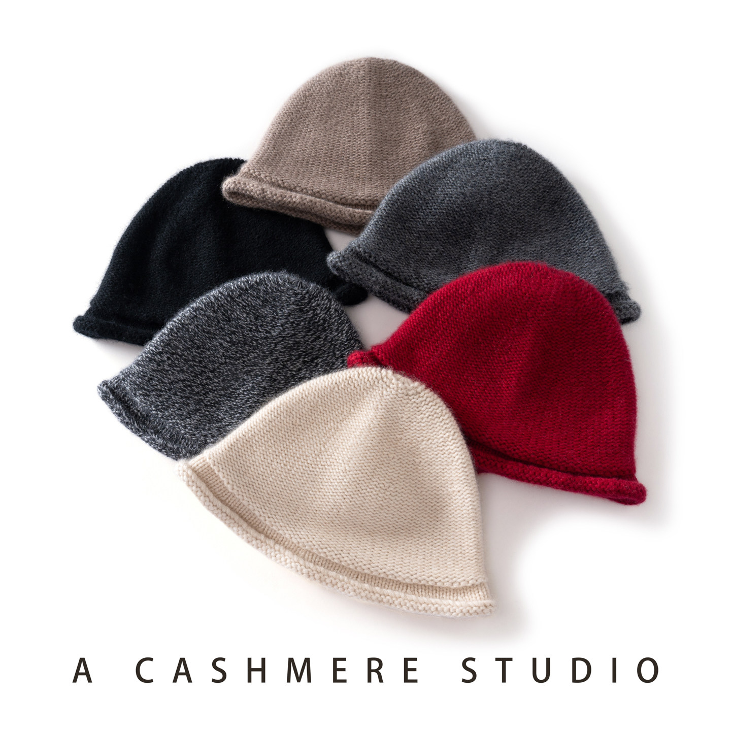 秋冬羊绒针织帽女卷边渔夫帽保暖百搭护耳盆帽包头旅游骑车防寒风