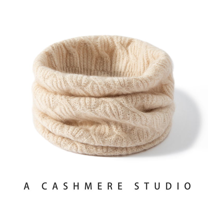 纯山羊绒脖套女针织套头围脖保暖防寒护颈椎套头帽子两用男女通用