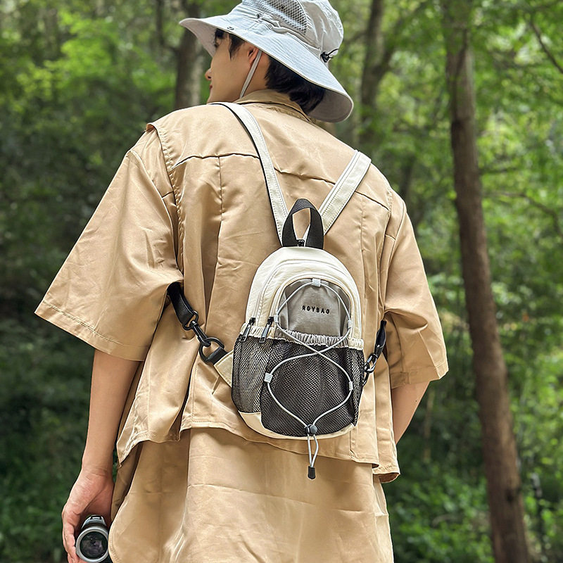 两用男斜挎旅行背包胸包手机包户外运动登山包小众轻便通勤双肩包