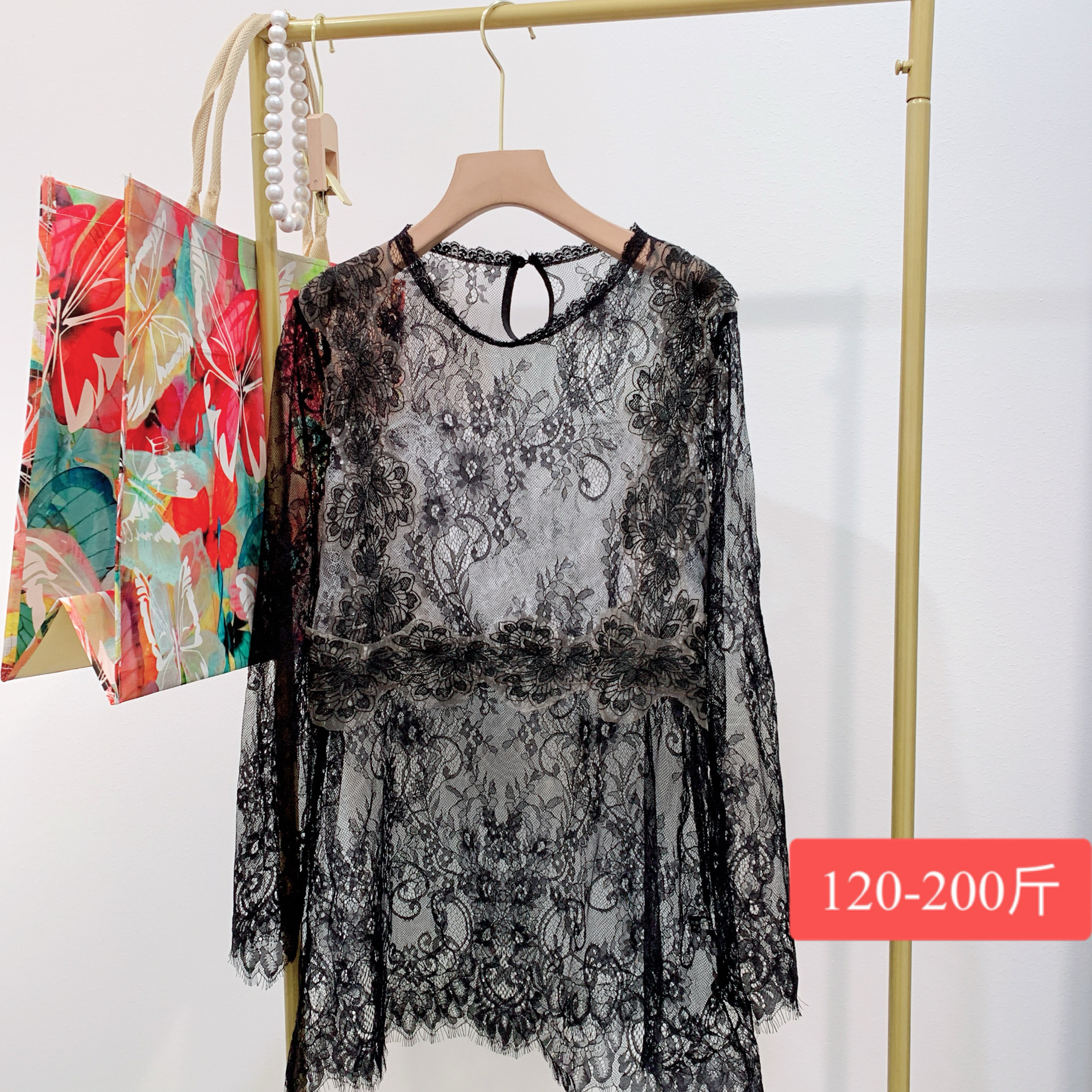 大码蕾丝拼接打底衫遮肉显瘦时尚,女装/女士精品,蕾丝衫/雪纺衫,淘宝优惠券,粉丝福利购,淘宝优惠卷