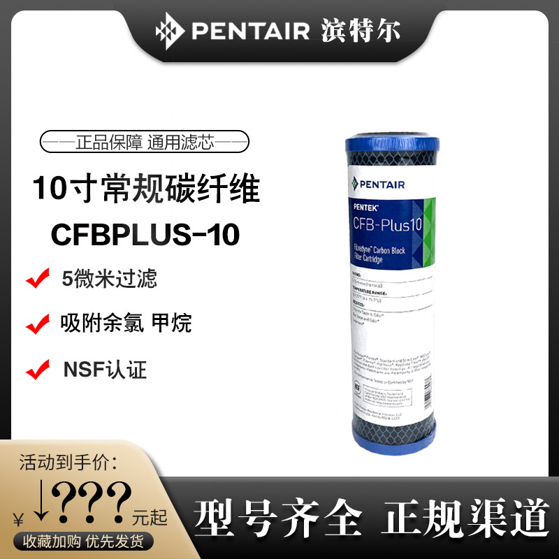 滨特尔家用原装进口10寸碳纤维CFBPLUS前置滤瓶去余氯活性炭滤芯