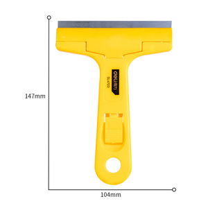 得力工具玻璃清洁铲刀地板瓷砖铲刀油灰刀加长墙壁去污刀刮污刀