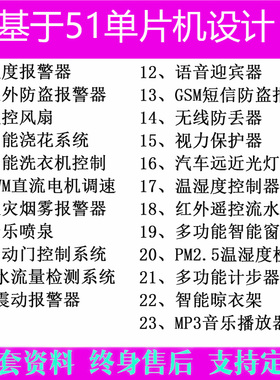 基于51单片机的设计成品电子程序产品定制智能套餐学习版开发板#1