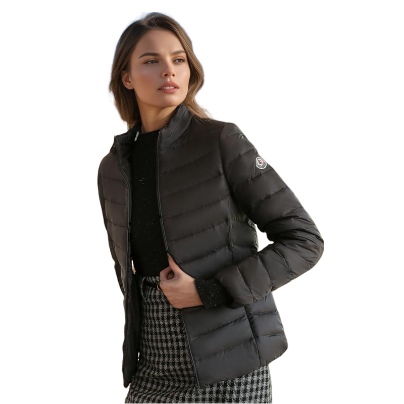 冰洁羽绒服薄款秋冬季新款轻薄立领短款外套女大码薄款轻便修身
