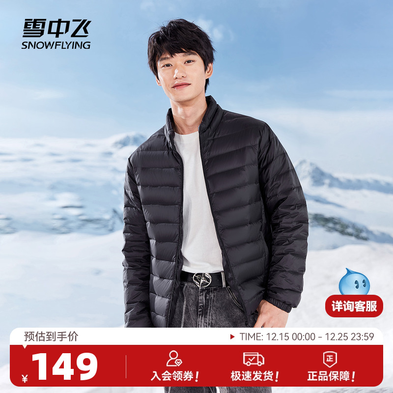 雪中飞轻薄羽绒服男士休闲立领