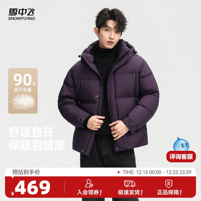 雪中飞都市通勤时尚男士羽绒服