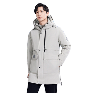 雪中飞2024秋冬新款男士中长款连帽鹅绒羽绒服工装防风保暖抗寒厚
