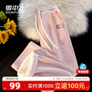 休闲运动阔腿裤 女士加厚外穿卫裤 子女秋冬2025新款 雪中飞加绒裤