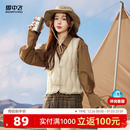 雪中飞2025冬新款 保暖叠穿轻薄S 女士V领羽绒背心马甲内胆好看时尚