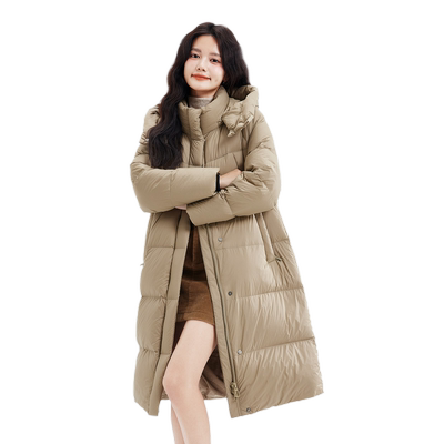 长款羽绒服雪中飞韩版可脱卸帽