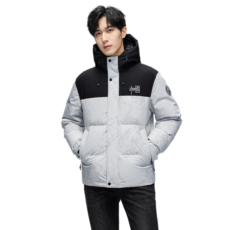商务休闲短款羽绒服雪中飞连帽
