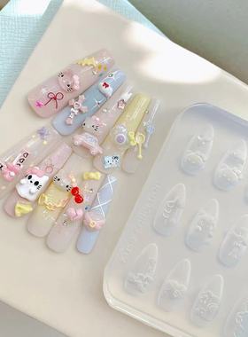 KUSACOLLECTION美甲模具kitty凯蒂猫蝴蝶结幽灵甜美可爱美甲穿戴