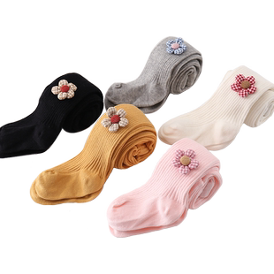 女童连裤袜春秋薄款儿童打底裤夏天外穿纯棉宝宝连脚婴儿连体袜裤