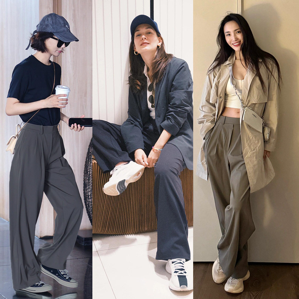 Daydrift女士高腰直筒休闲裤