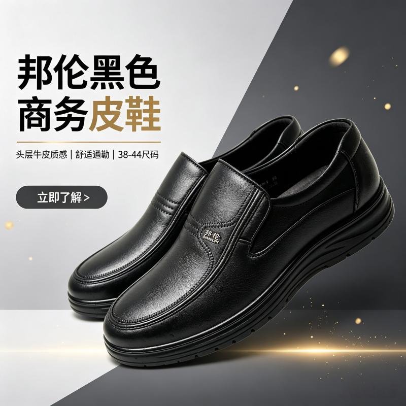 一脚蹬中年爸爸鞋舒适软底休闲鞋