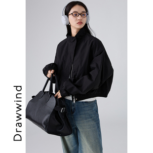 画风drawwind美式 上衣 夹克外套女2026春秋休闲宽松小个子短款