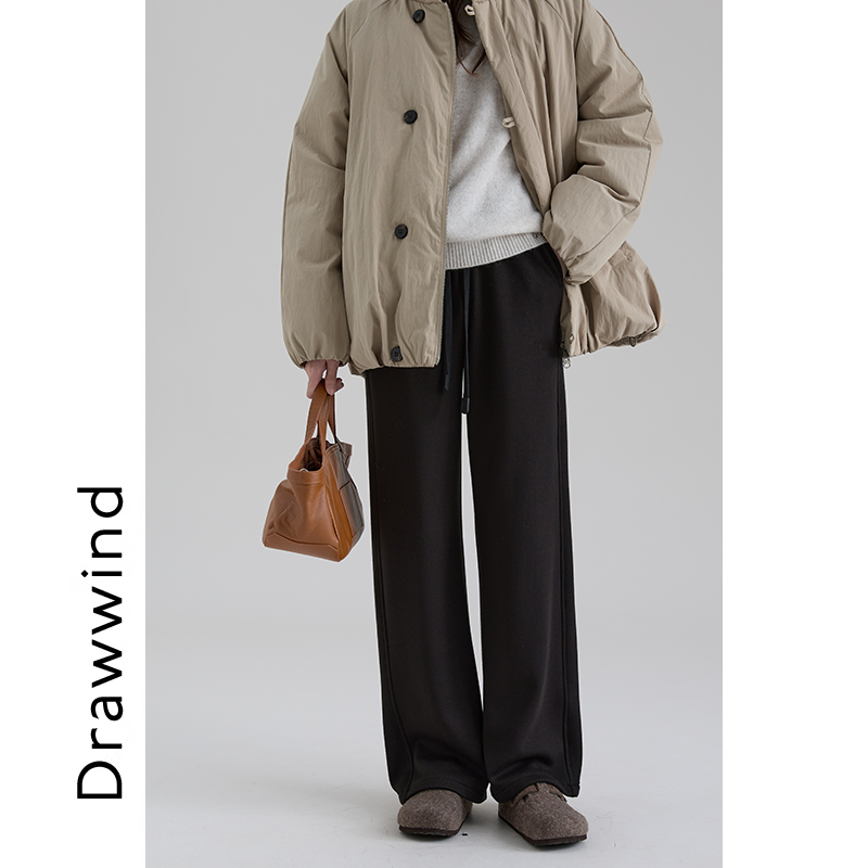 画风drawwind樱桃绒抽绳阔腿卫裤