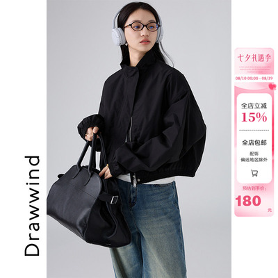 画风美式夹克外套女短外套