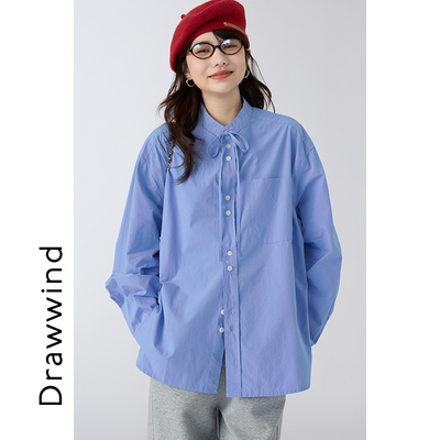 画风drawwind立领衬衫女