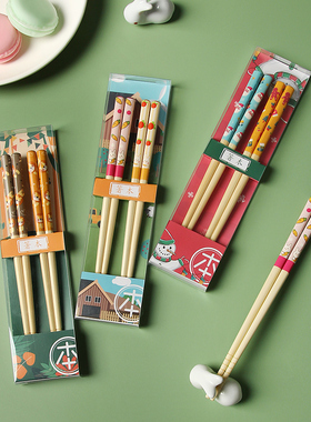 儿童筷子6一12岁专用3岁4岁训练筷防滑竹筷宝宝学习筷