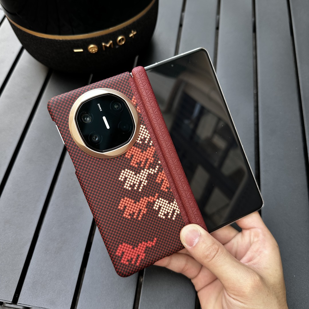 磁吸【万马奔腾】适用华为Matex7折叠屏手机壳matex6凯夫拉纹双中轴保护套X5山与星河碳纤维纹x3典藏全包防摔