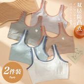女童内衣女发育期小学生儿童背心初中生高中生夏季 防走光抹胸 薄款