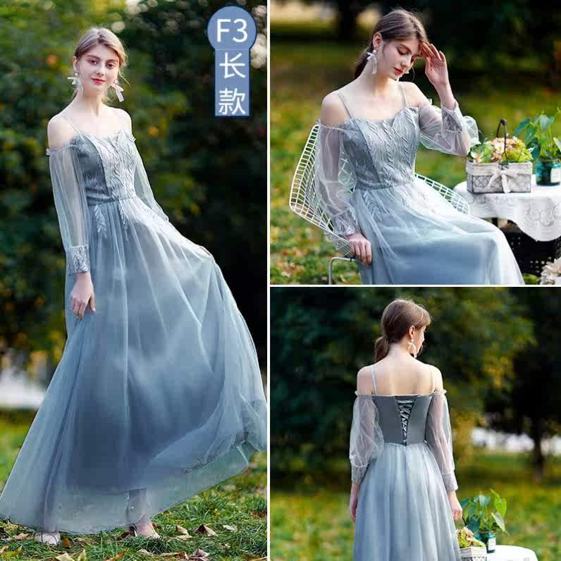 伴娘服简约大气闺蜜装姐妹团婚礼大码灰色晚礼服长款夏季仙女气质|msdalam kategori Butik wanita / wanita, perkahwinan/Cheongsam/pakaian, pakaian/malam - dari Buy2taobao.com untuk memberikan perkhidmatan ejen Taobao profesional membeli