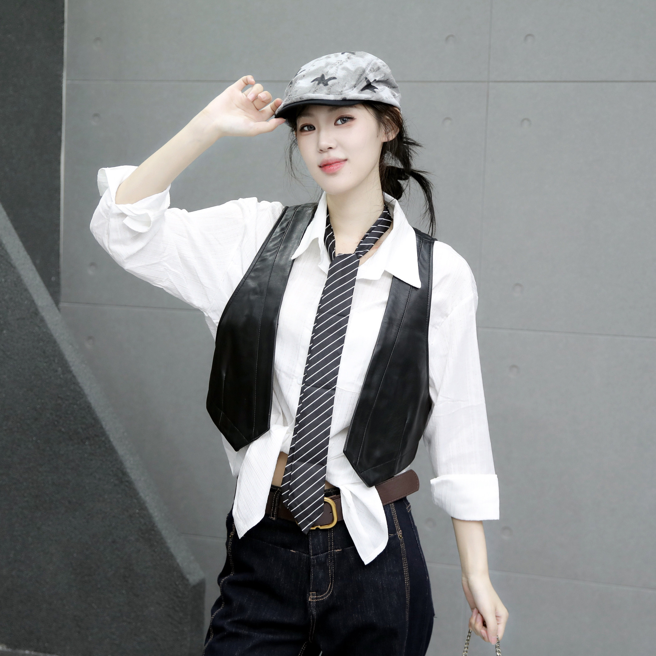 2025新款真皮马甲女短款
