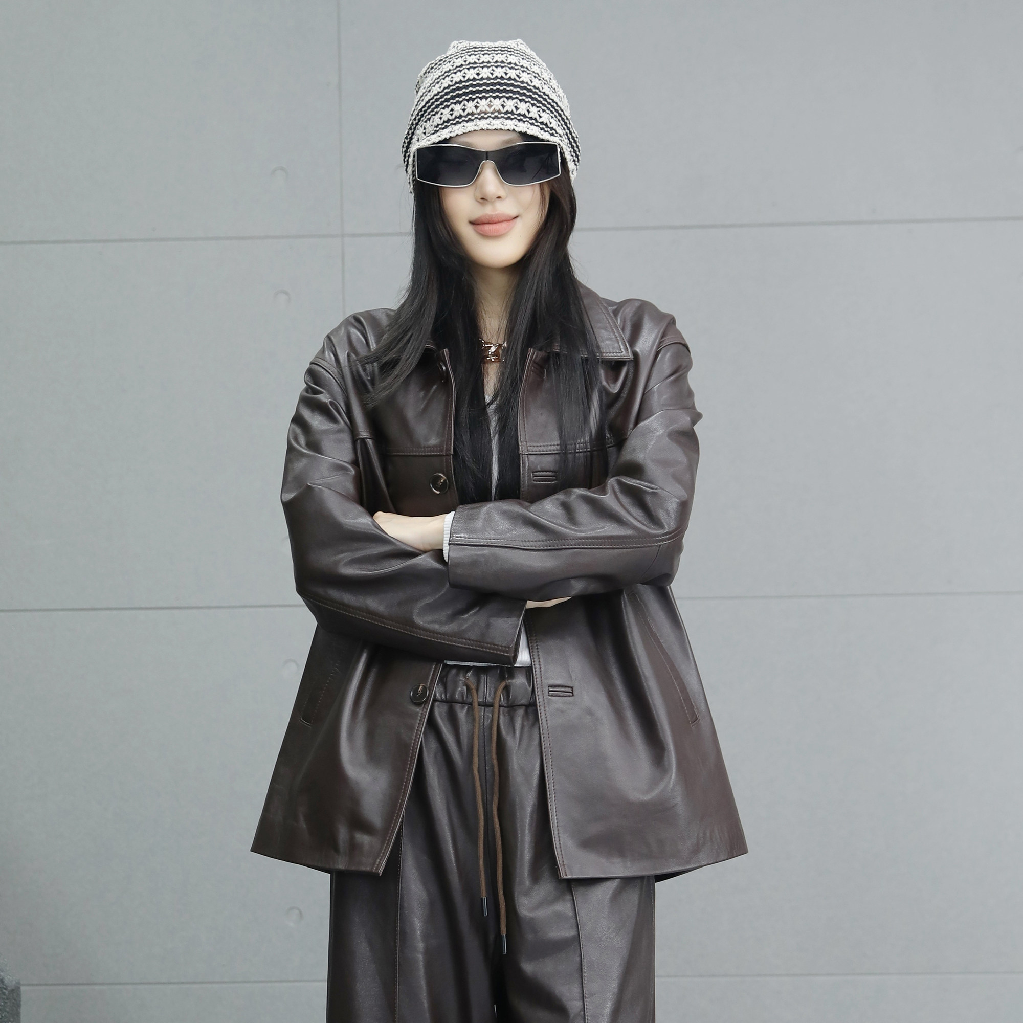 真皮皮衣女中长款2025秋新款