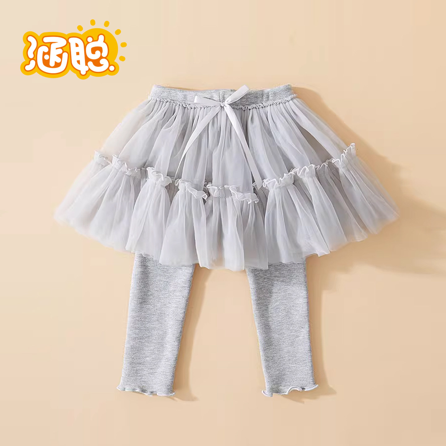 女童裙裤春夏季假两件打底裤纱裙图片