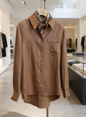 匡册天丝哑光缎面高级感衬衫女春季复古文艺风轻职场通勤气质上衣