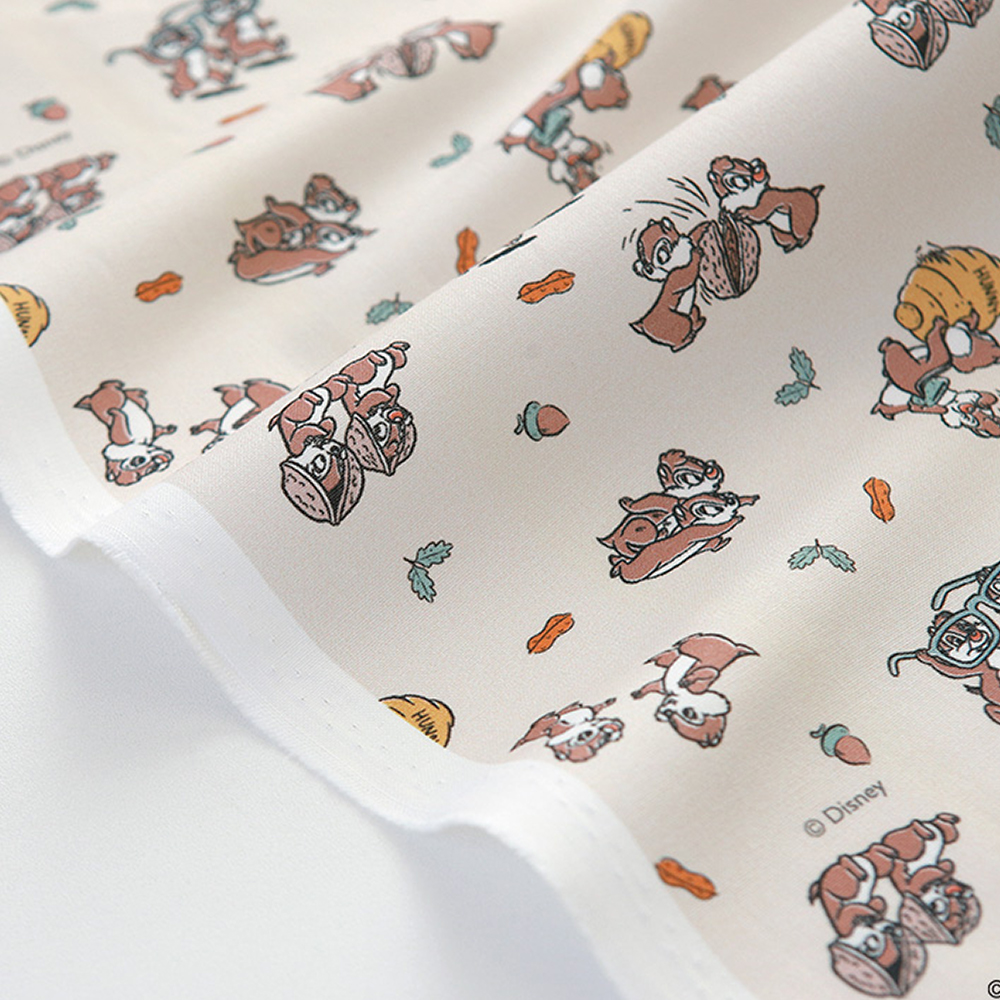COTTONVILL纯棉卡通布料小松鼠