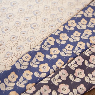 日本HOKKOH60s柔软纯棉清新小花服装连衣裙手工衬衣面料清晨小花
