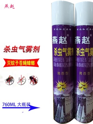 燕赵杀虫气雾剂香型杀虫剂清香型型450克装紫色长城款，四支50元
