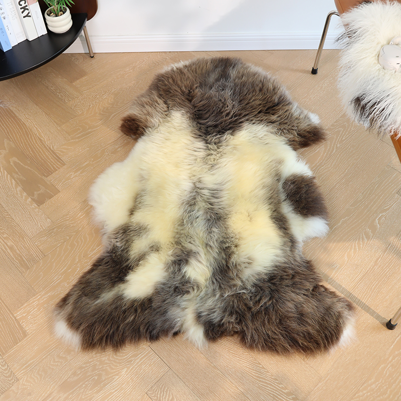 个性整张羊皮地毯客厅羊毛垫软装羊皮沙发垫卧室地毯自然花纹羊皮